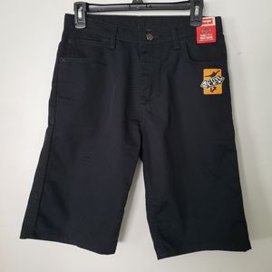 NWT New Wrangler Boys Shorts Active Flex Adjustable Waist Sz 18 Black 11" Inseam